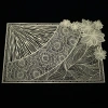 Wholesale of new Chinese-style heat-insulating gold-embossed printed PVC fashionable placemats from the manufacturer details Picture